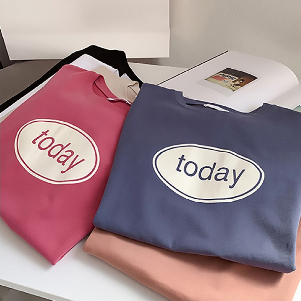 【JDUDS】春夏字母印花 短袖t恤ins款 百搭學生風 字母印花上衣 日常 簡約 穿搭 圓領短T-細節圖8