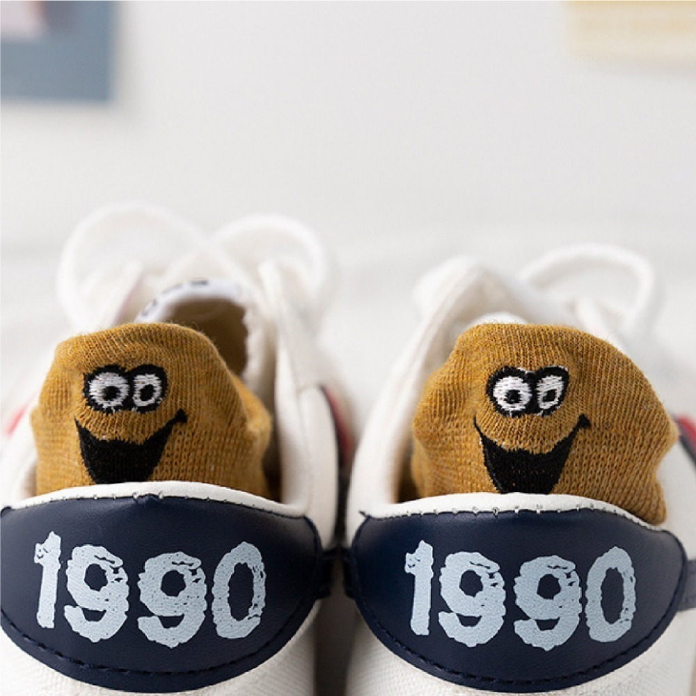 【JDUDS】韓國 ins短襪 後跟表情圖案 情侶襪 男女同款 襪子 韓版 可愛襪 男襪 女襪-細節圖4