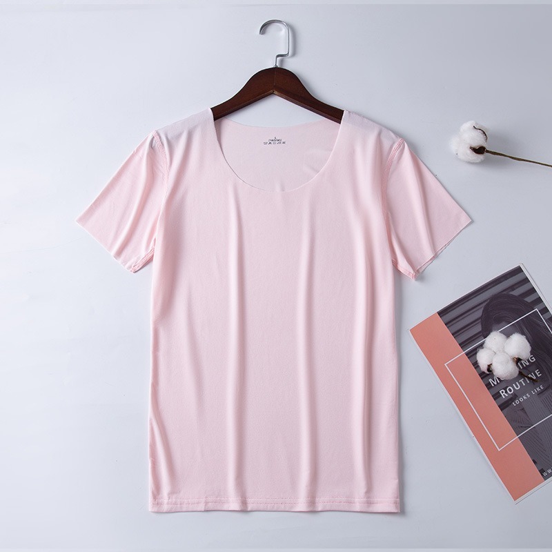 【JDUDS】女款圓領無痕冰絲短袖上衣 透氣舒適透心涼 涼感無痕上衣 夏天必備 修身 輕膚 性感-規格圖8