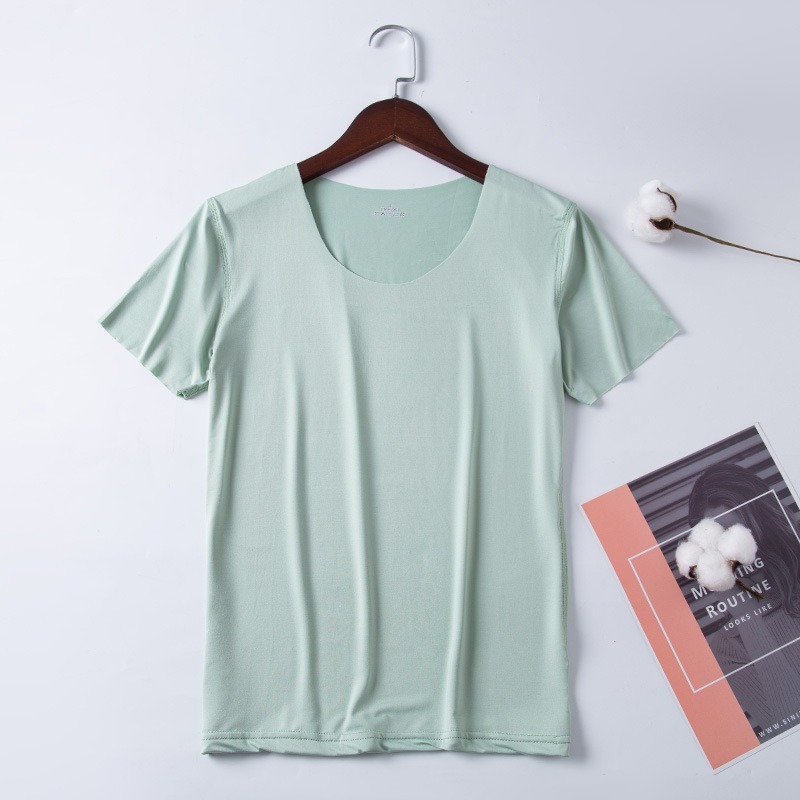 【JDUDS】女款圓領無痕冰絲短袖上衣 透氣舒適透心涼 涼感無痕上衣 夏天必備 修身 輕膚 性感-規格圖8