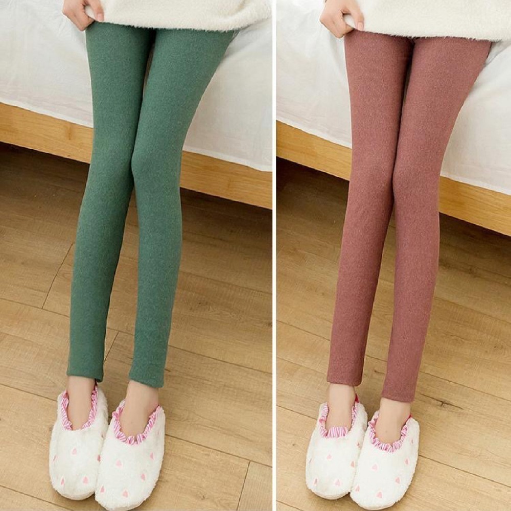 【JDUDS】陽離子九分內搭褲 打底褲 高腰休閒保暖內搭九分褲 修身顯瘦緊身-細節圖5