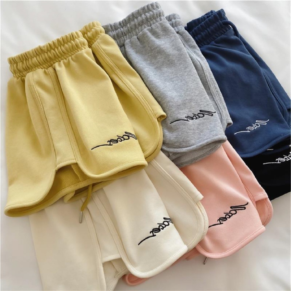 【JDUDS】韓妞必備運動短褲防走光 外出 居家 大尺碼 鬆緊腰繫帶休閑女生熱褲跑步 瑜伽褲女-細節圖2