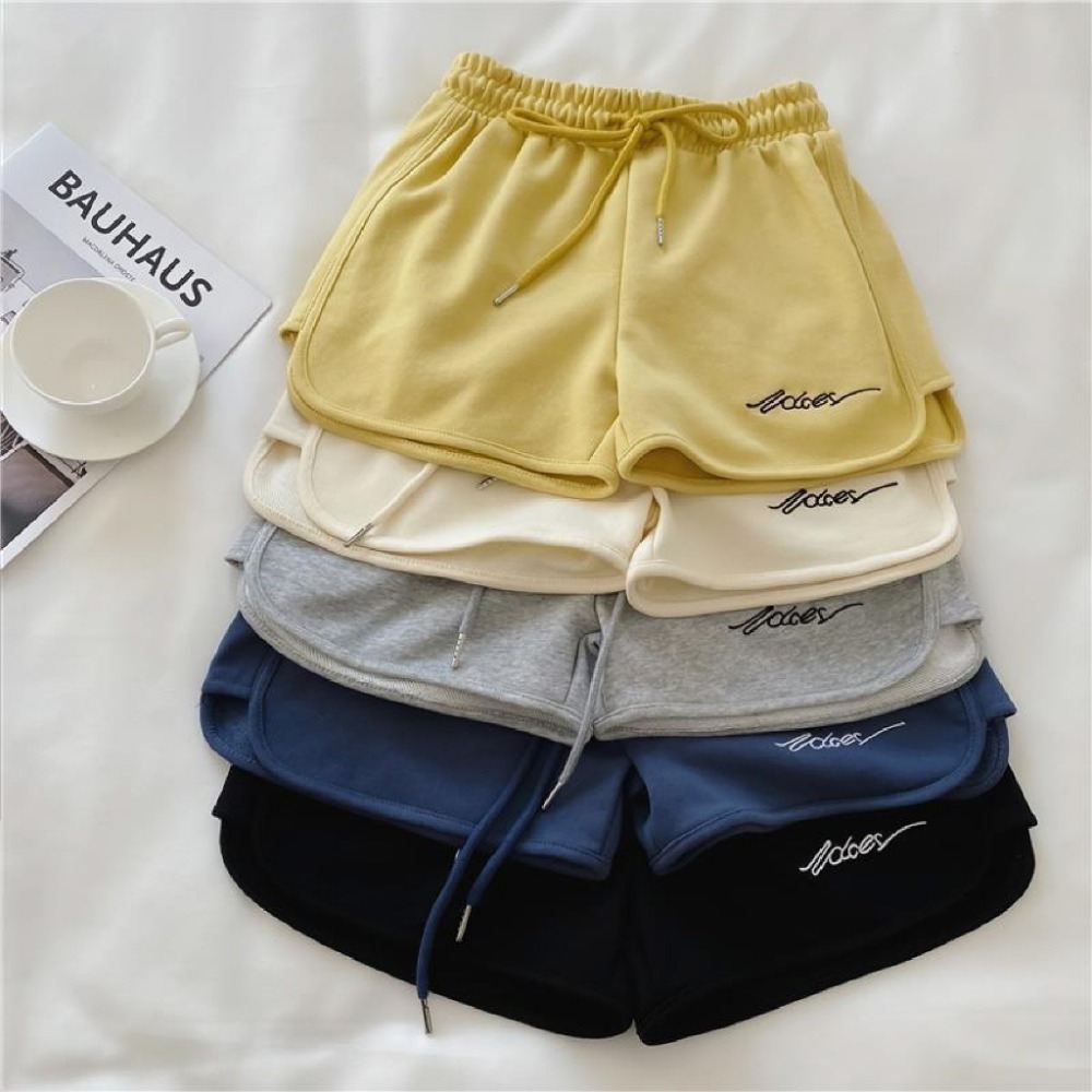 【JDUDS】韓妞必備運動短褲防走光 外出 居家 大尺碼 鬆緊腰繫帶休閑女生熱褲跑步 瑜伽褲女-細節圖5