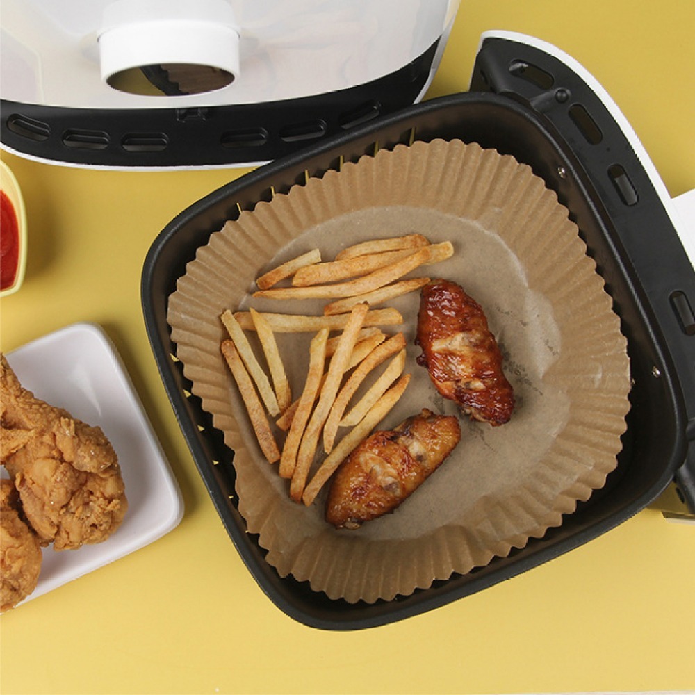 【JDUDS】氣炸鍋紙盤  氣炸鍋專用紙  氣炸紙 料理紙 氣炸鍋烘培紙 圓形烘焙紙-細節圖2