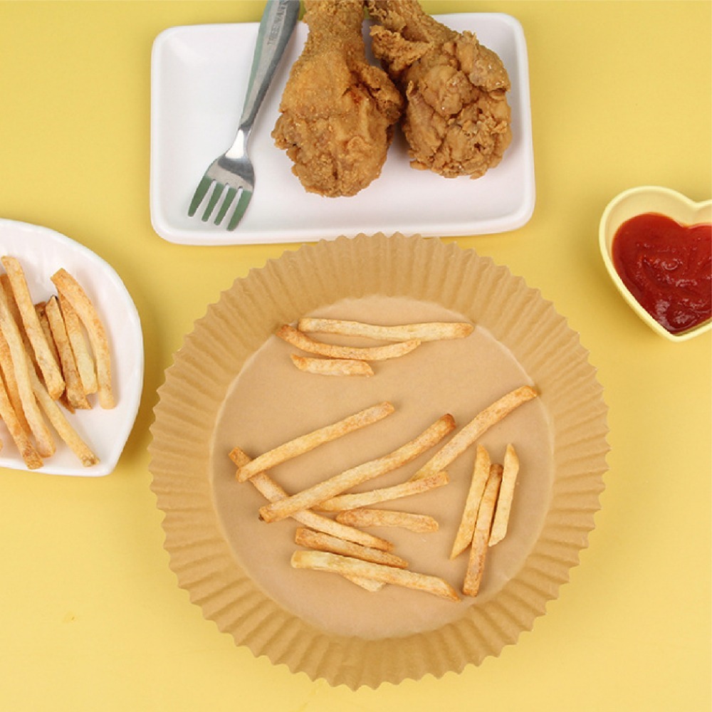 【JDUDS】氣炸鍋紙盤  氣炸鍋專用紙  氣炸紙 料理紙 氣炸鍋烘培紙 圓形烘焙紙-細節圖4