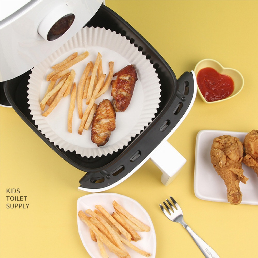 【JDUDS】氣炸鍋紙盤  氣炸鍋專用紙  氣炸紙 料理紙 氣炸鍋烘培紙 圓形烘焙紙-細節圖5