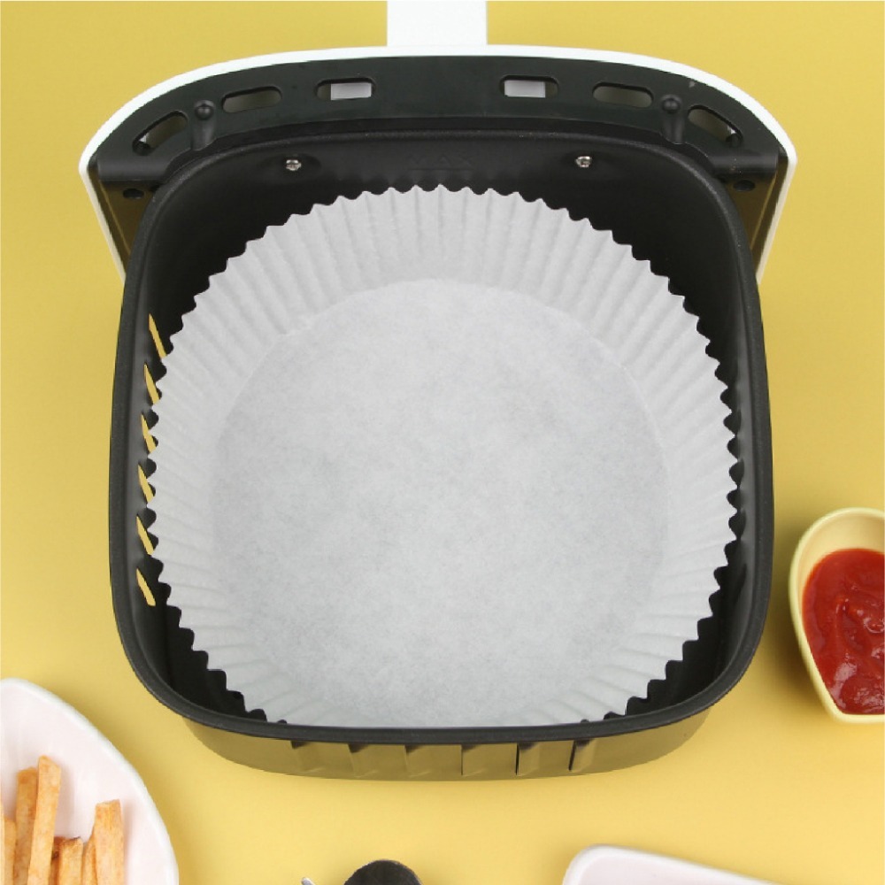 【JDUDS】氣炸鍋紙盤  氣炸鍋專用紙  氣炸紙 料理紙 氣炸鍋烘培紙 圓形烘焙紙-細節圖6