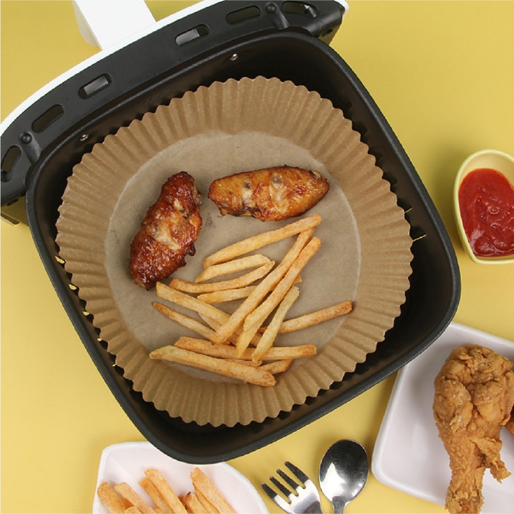 【JDUDS】氣炸鍋紙盤  氣炸鍋專用紙  氣炸紙 料理紙 氣炸鍋烘培紙 圓形烘焙紙-細節圖8