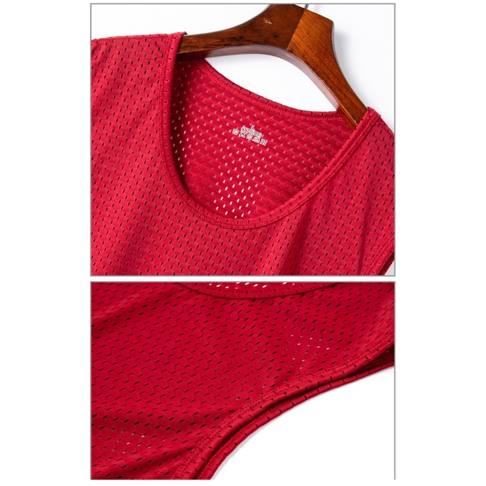 【JDUDS】男款冰絲網眼背心  薄款冰絲背心 無袖上衣 男生內衣 運動背心 夏季薄款 透氣背心 舒適背心-細節圖4