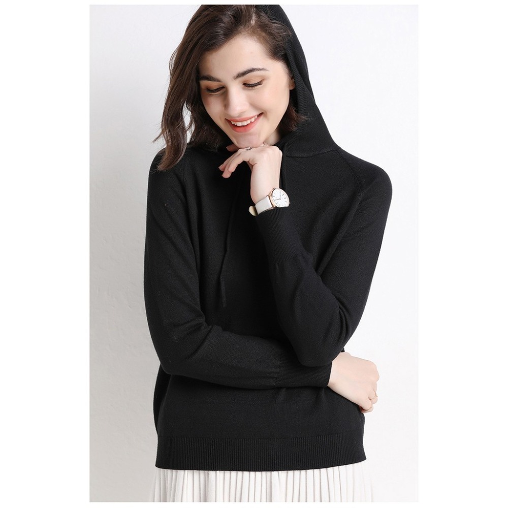 【JDUDS】台灣出貨附發票 韓國 【連帽上衣】 頂級包芯紗 高質感 針織 毛衣 長袖 帽t 大學t 女生-規格圖7