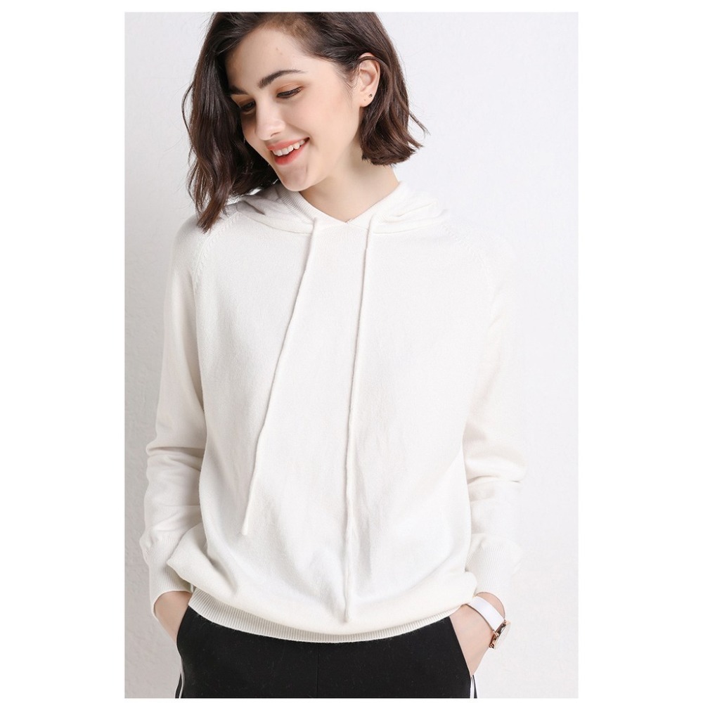 【JDUDS】台灣出貨附發票 韓國 【連帽上衣】 頂級包芯紗 高質感 針織 毛衣 長袖 帽t 大學t 女生-規格圖7