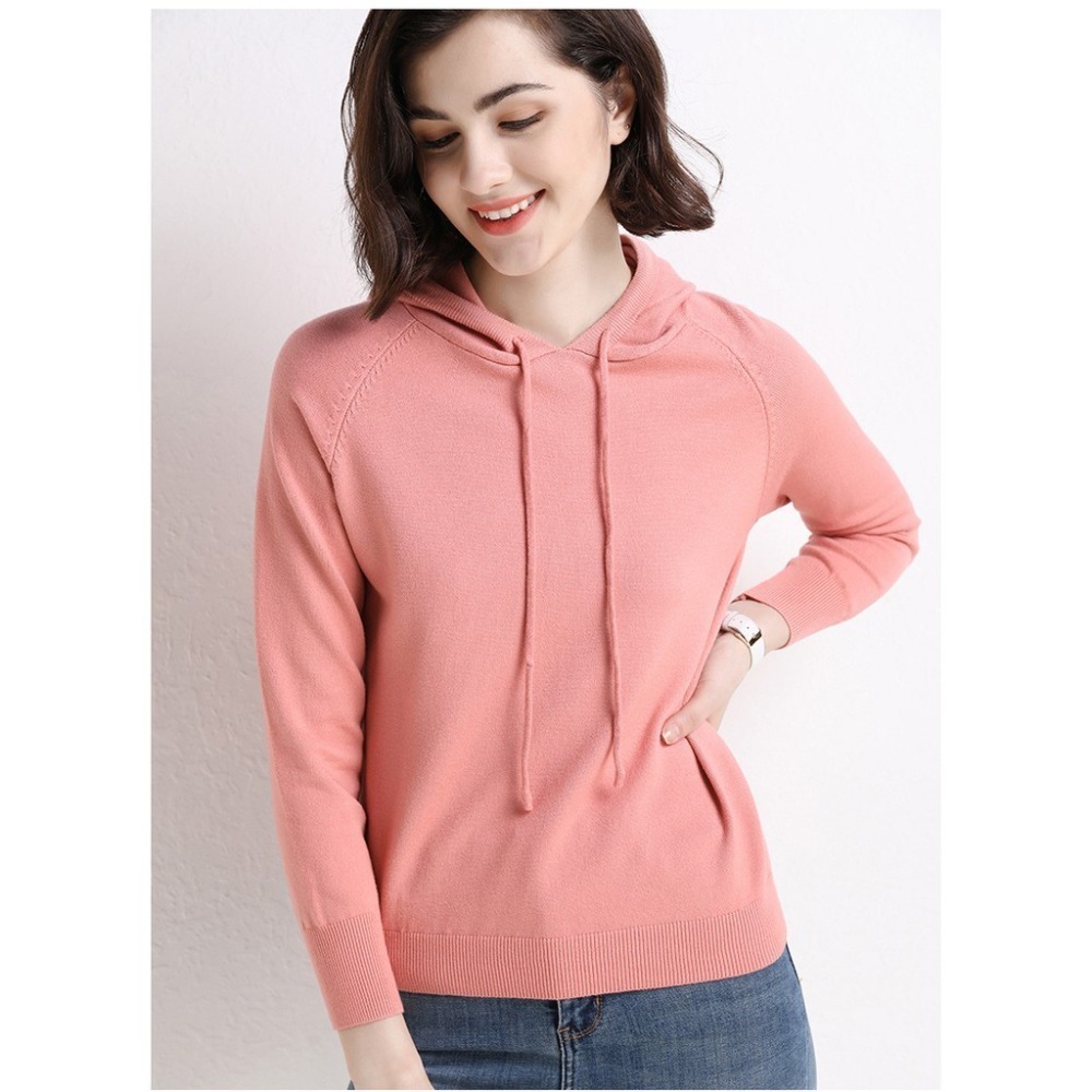 【JDUDS】台灣出貨附發票 韓國 【連帽上衣】 頂級包芯紗 高質感 針織 毛衣 長袖 帽t 大學t 女生-規格圖7