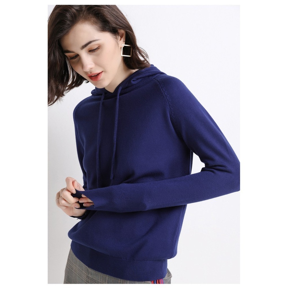 【JDUDS】台灣出貨附發票 韓國 【連帽上衣】 頂級包芯紗 高質感 針織 毛衣 長袖 帽t 大學t 女生-規格圖7