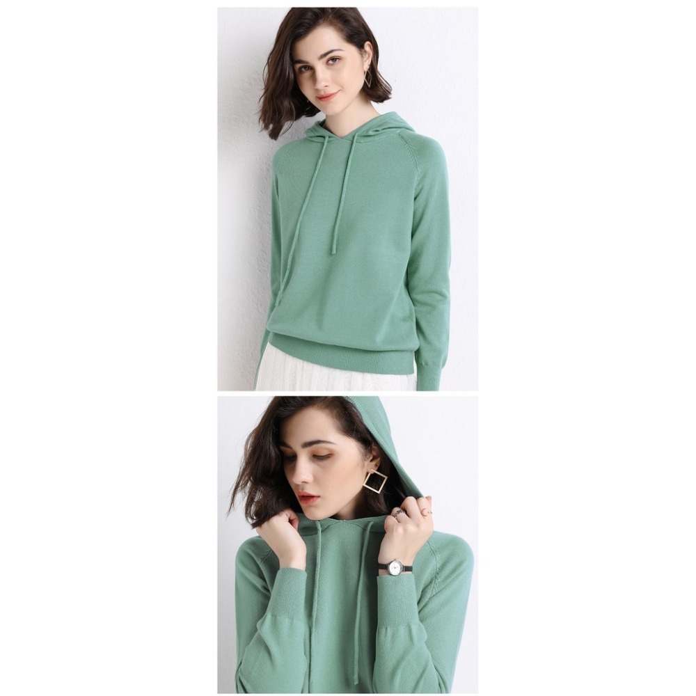 【JDUDS】台灣出貨附發票 韓國 【連帽上衣】 頂級包芯紗 高質感 針織 毛衣 長袖 帽t 大學t 女生-規格圖7