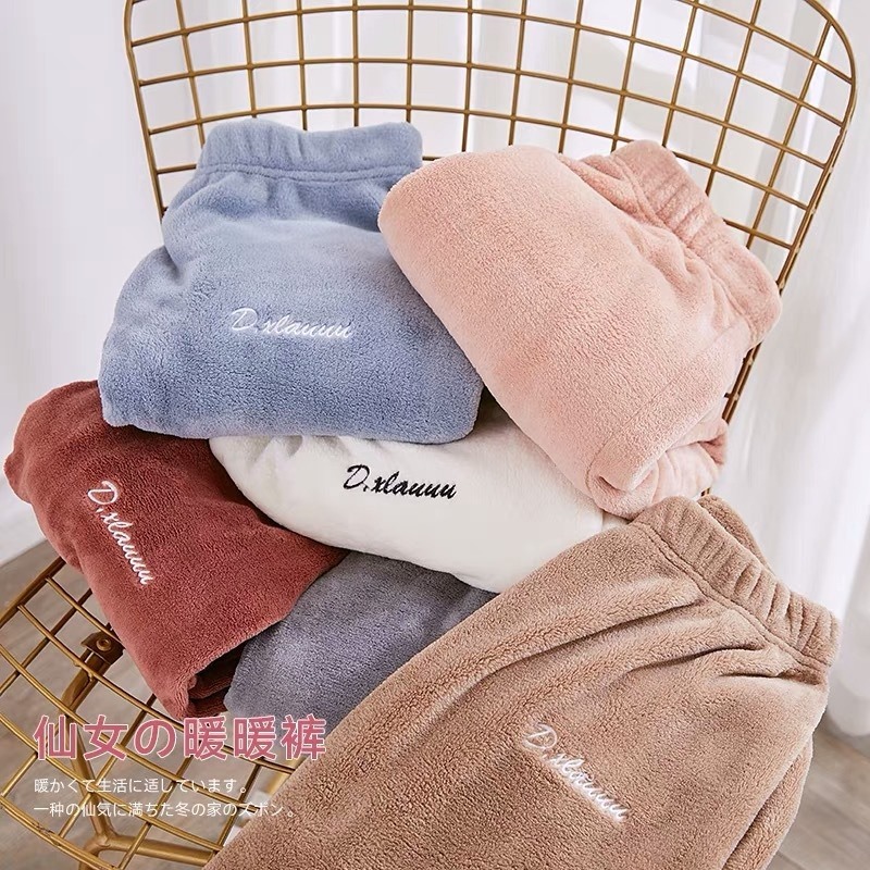【JDUDS】附發票 仙女暖暖褲 懶人褲 長褲 睡褲 珊瑚絨褲 珊瑚絨長褲 居家褲 保暖褲 休閒褲-細節圖5