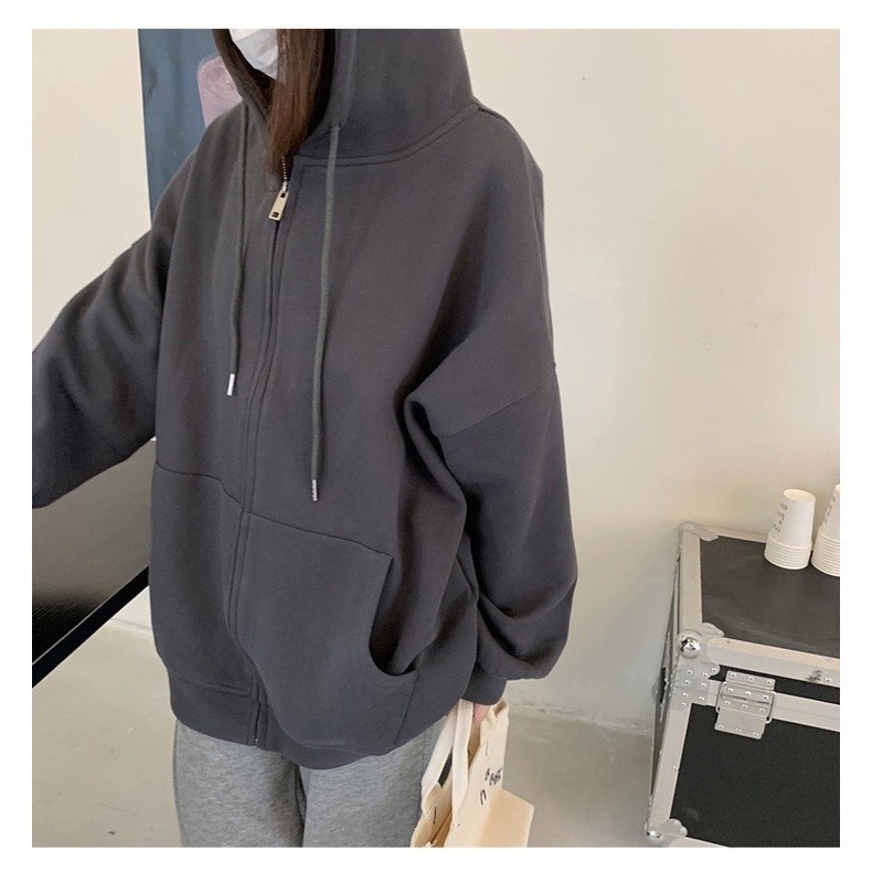 【JDUDS】新款加絨加厚基本韓版運動連帽外套 保暖外套 防寒運動外套 加絨保暖外套 戶外運動外套-細節圖2