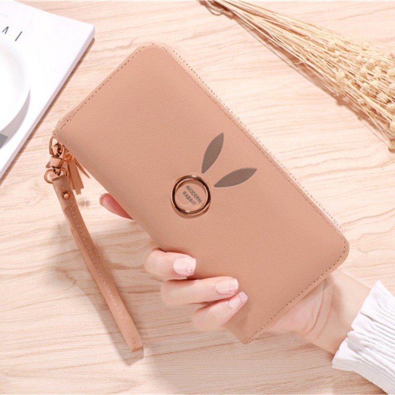 【JDUDS】兔兔長夾 韓版長夾 皮夾 錢包 多卡位 大容量 耐刮 零錢包 零錢袋 皮夾 皮包 韓版皮夾 拉鍊長夾-規格圖9