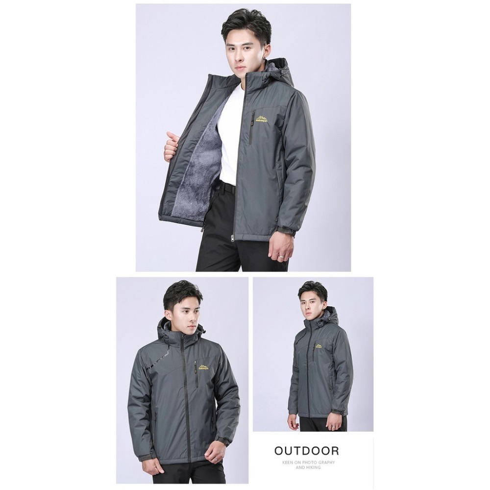 【JDUDS】加絨款衝鋒外套(男女)防風防水衝鋒連帽外套 - 多色可選 (附發票)-細節圖3