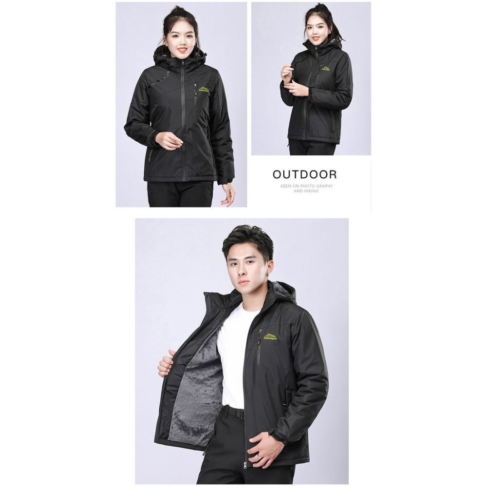 【JDUDS】加絨款衝鋒外套(男女)防風防水衝鋒連帽外套 - 多色可選 (附發票)-細節圖9