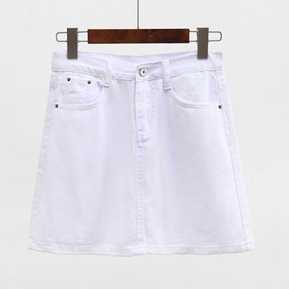 【JDUDS】高腰A字裙包臀 牛仔半身裙短裙牛仔傘裙女 學院風  顯瘦 韓版 顯瘦-規格圖10