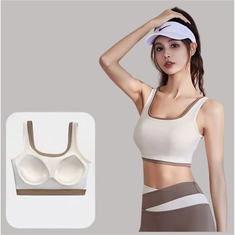 【JDUDS】鑲邊拚色運動背心 瑜珈背心 美背運動背心 一體成形運動背心-細節圖8