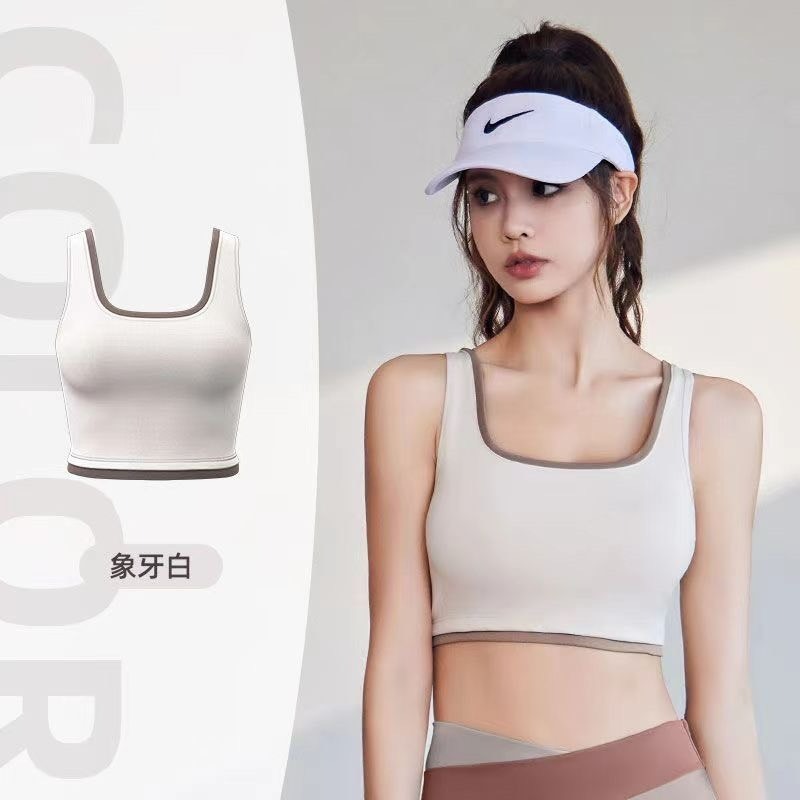 【JDUDS】鑲邊拚色運動背心 瑜珈背心 美背運動背心 一體成形運動背心-規格圖9