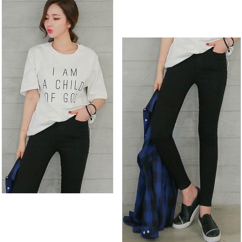 【JDUDS】瘦挺版前後口袋修身顯瘦黑褲長褲-細節圖5