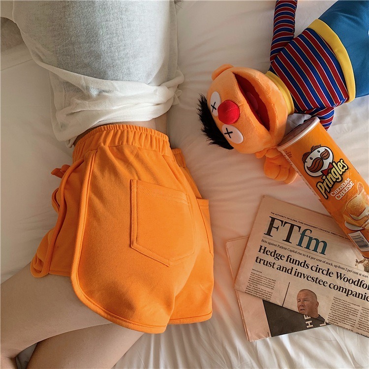 【JDUDS】韓妞必備運動短褲防走光 外出 居家 大尺碼 鬆緊腰繫帶休閑女生熱褲跑步 瑜伽褲女-規格圖9