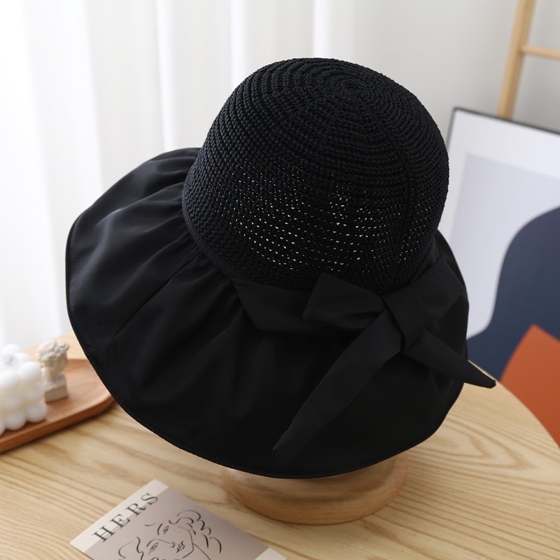 【JDUDS】夏日防曬編織遮陽草帽  遮陽帽 黑膠漁夫帽 沙灘草帽 造型編織草帽-規格圖9