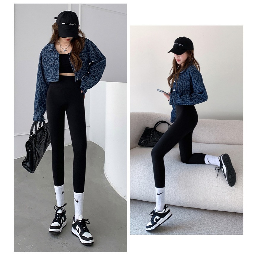 【JDUDS】瑜珈鯊魚褲 高腰收腹顯提臀芭比褲  提臀緊身褲 瑜珈九分褲-細節圖2