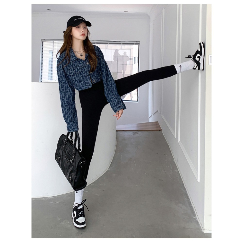 【JDUDS】瑜珈鯊魚褲 高腰收腹顯提臀芭比褲  提臀緊身褲 瑜珈九分褲-細節圖3