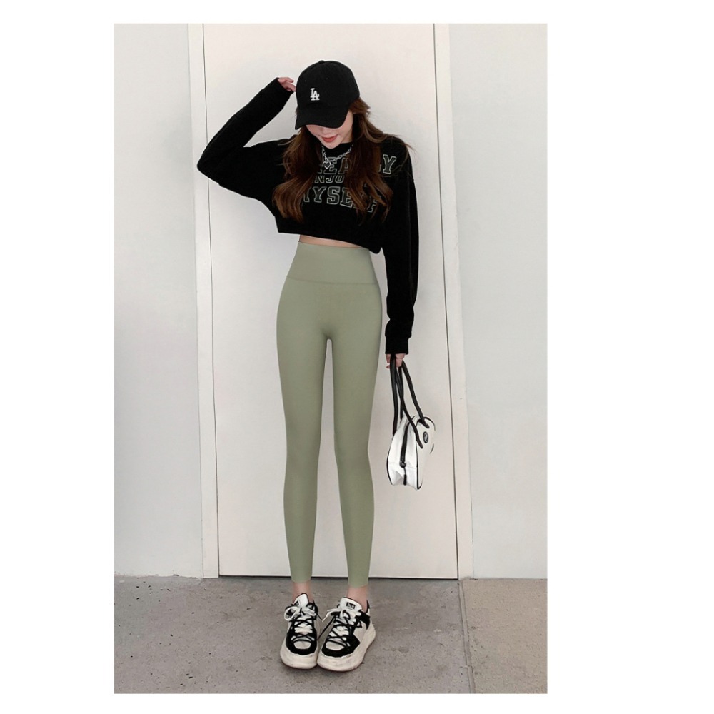 【JDUDS】瑜珈鯊魚褲 高腰收腹顯提臀芭比褲  提臀緊身褲 瑜珈九分褲-細節圖7