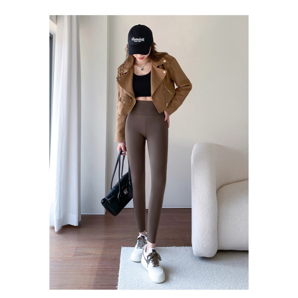 【JDUDS】瑜珈鯊魚褲 高腰收腹顯提臀芭比褲  提臀緊身褲 瑜珈九分褲-規格圖9