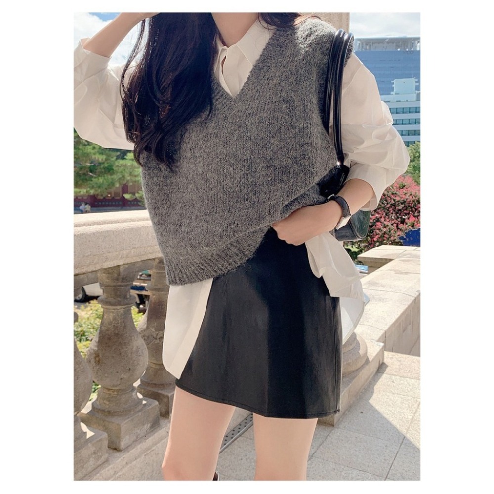 【JDUDS】韓系白色長袖襯衫 學生風格長袖白襯衫  中長版白襯衫 鈕扣白襯衫-細節圖8