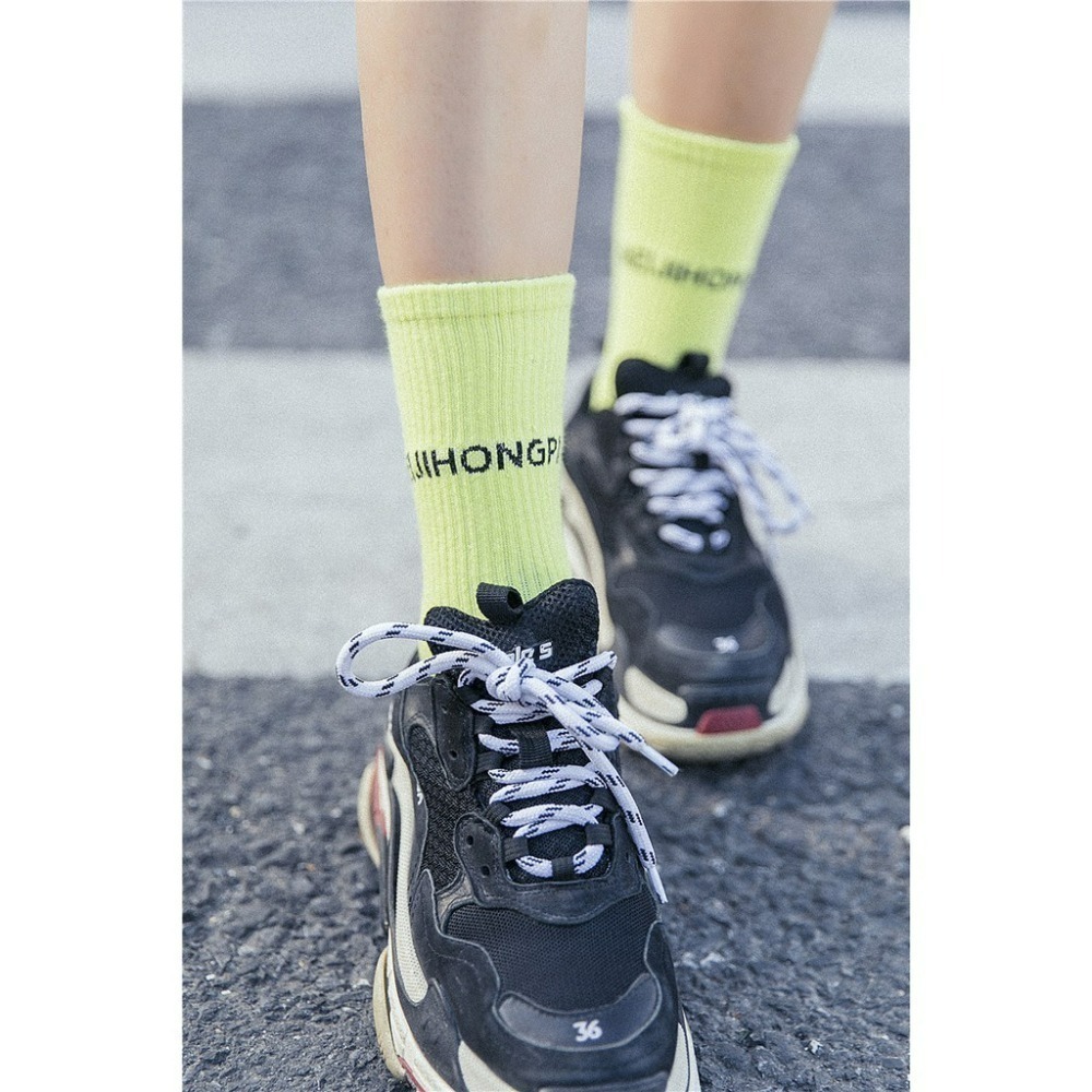 【限時購】【JDUDS】女款潮流字母長襪(1組5雙) 中筒襪 長襪 潮流單品 女襪 潮流襪 襪子-細節圖4