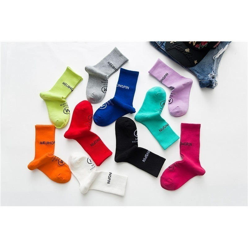 【限時購】【JDUDS】女款潮流字母長襪(1組5雙) 中筒襪 長襪 潮流單品 女襪 潮流襪 襪子-細節圖8