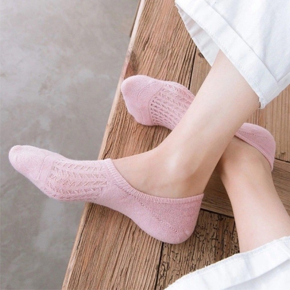 【JDUDS】棉質隱形船襪 冰絲襪 淺口船型隱形襪防滑點膠 防脫落360度矽膠防滑 襪子-細節圖7