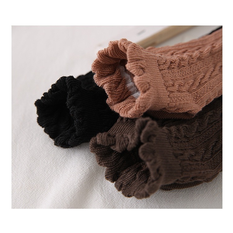 【JDUDS】 氣質日系麻花襪   素色麻花短襪  木耳邊氣質麻花襪 襪子 女襪-細節圖5