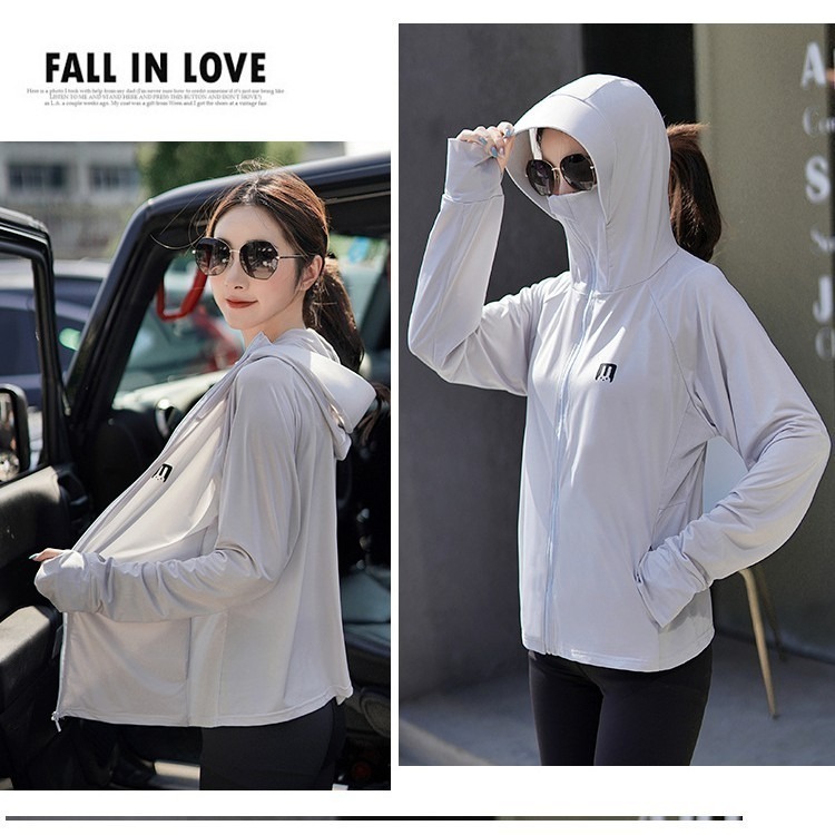 【限時購】【JDUDS】冰絲防曬外套涼感外套兔子防曬外套大帽簷外套騎車防曬罩衫透氣外套輕薄款外套-細節圖4