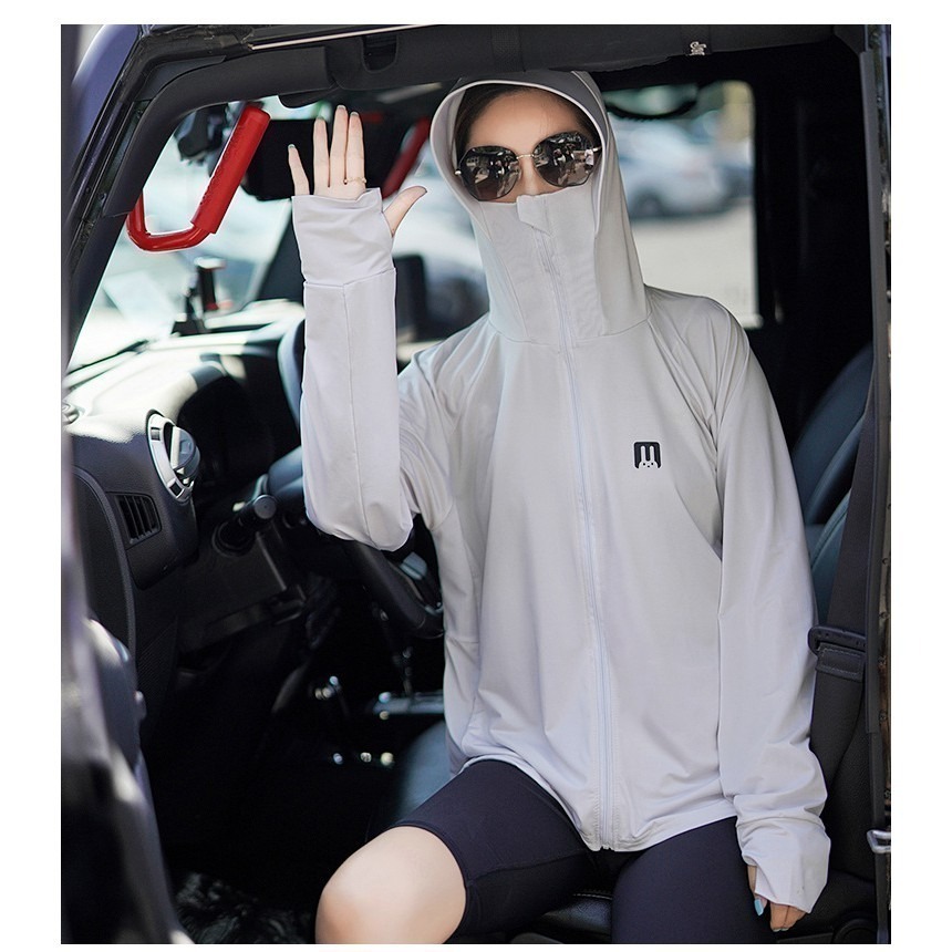 【限時購】【JDUDS】冰絲防曬外套涼感外套兔子防曬外套大帽簷外套騎車防曬罩衫透氣外套輕薄款外套-細節圖5