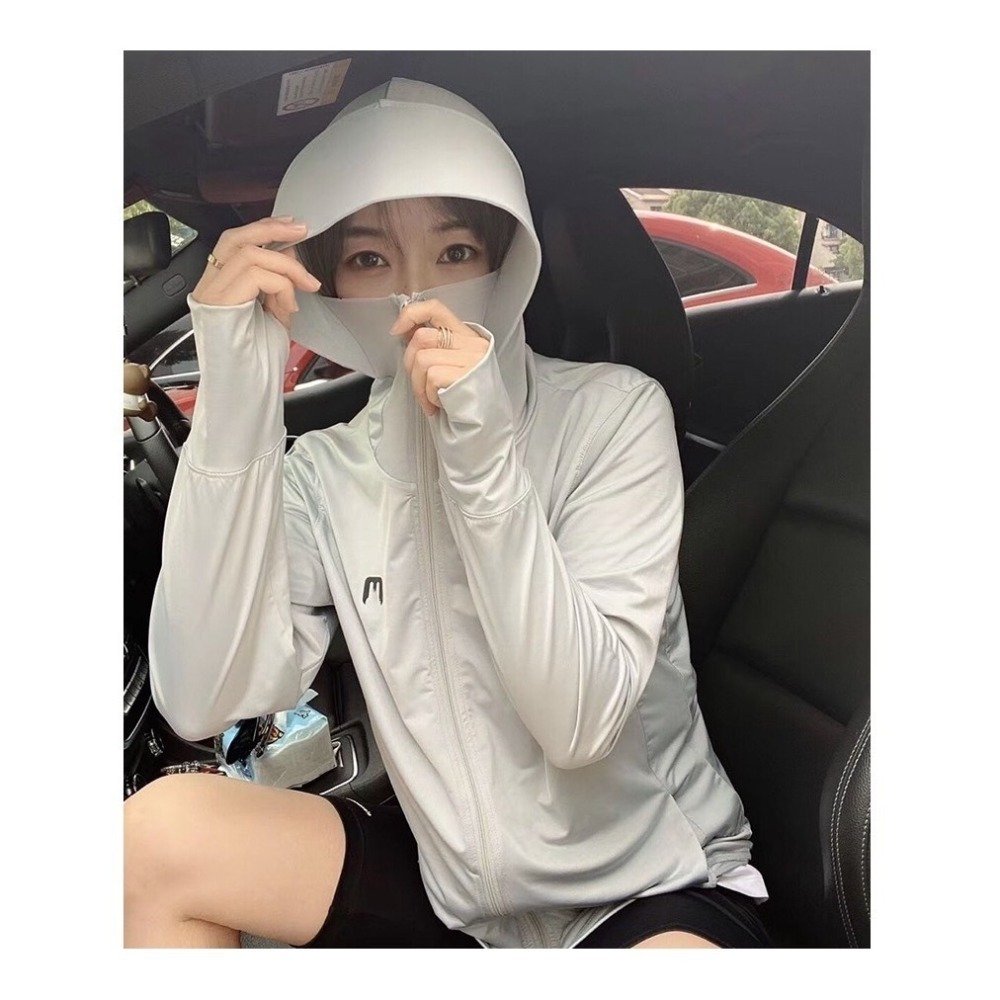 【JDUDS】冰絲防曬外套涼感外套兔子防曬外套大帽簷外套騎車防曬罩衫透氣外套輕薄款外套-規格圖9