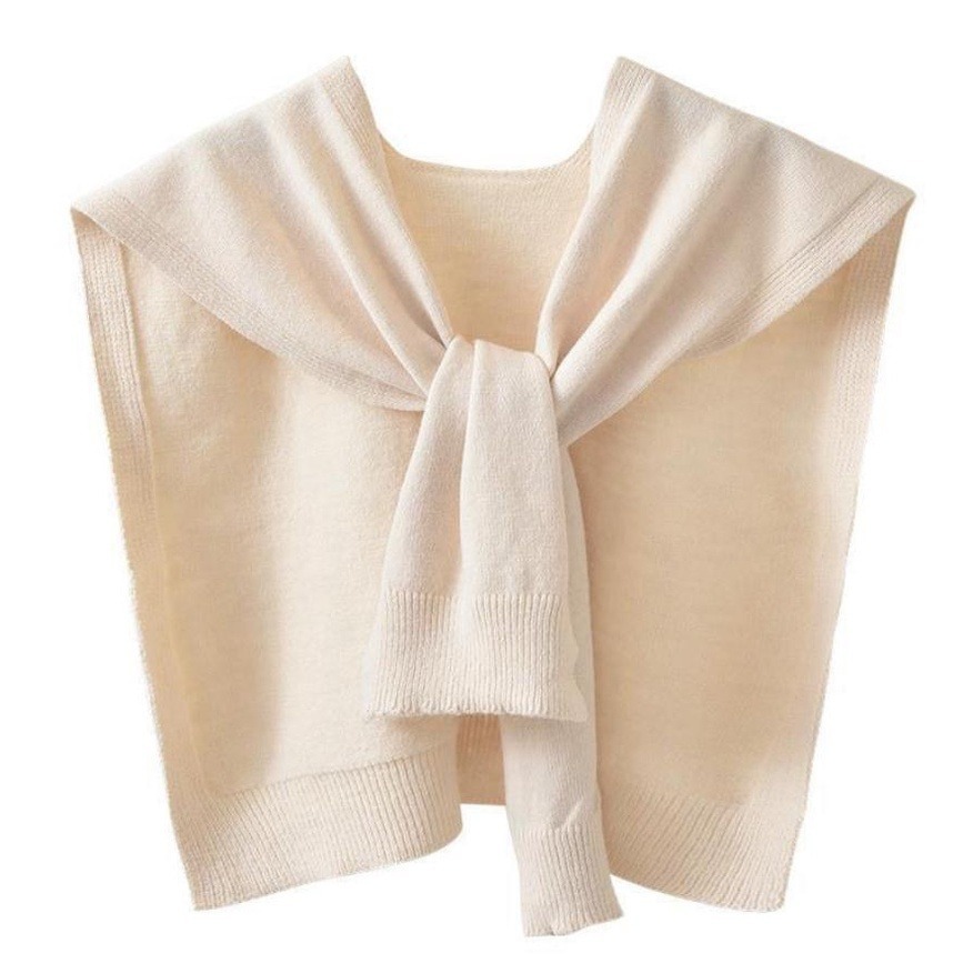 【JDUDS】日系包蕊紗針織披肩 薄款素色搭肩-規格圖10