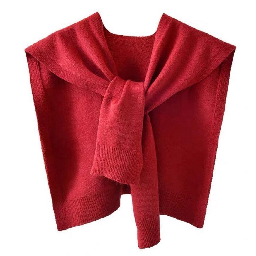 【JDUDS】日系包蕊紗針織披肩 薄款素色搭肩-規格圖10