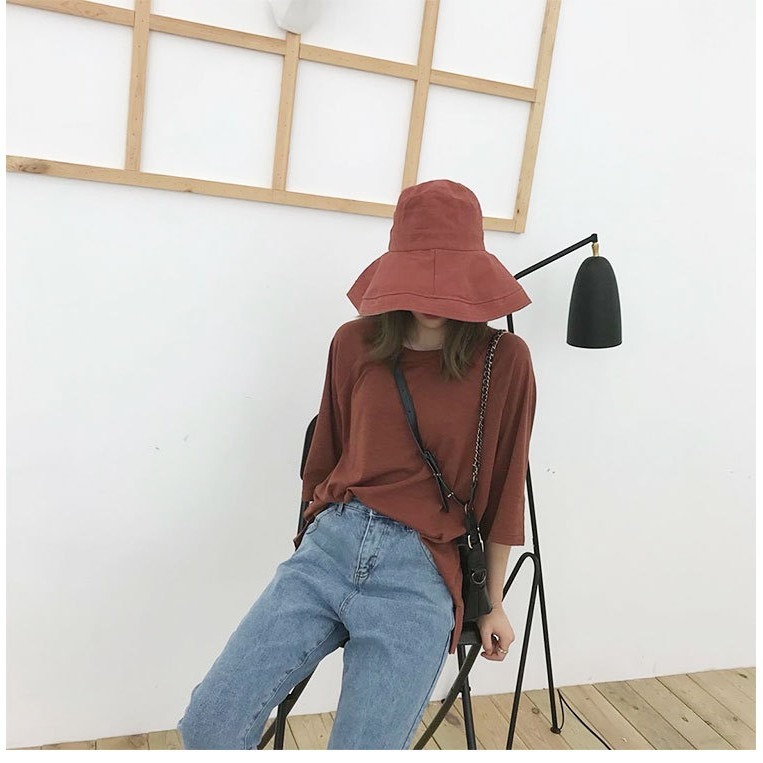 【JDUDS】雙面大邊遮陽漁夫帽 漁夫帽 遮陽帽 簡約時尚 夏天不怕曬-細節圖6