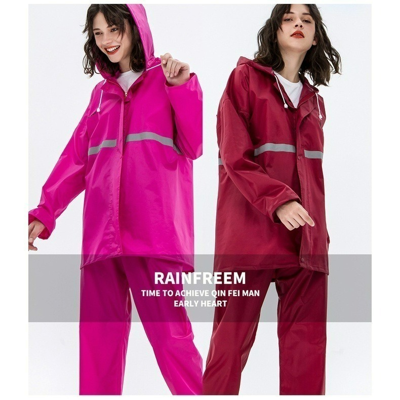 【7-ELEVEN門市團購】【加強版無滲透】雙層加厚 兩件式雨衣 雨衣套裝 雨衣 雨褲 防雨反光機車雨衣 防水防風的-細節圖5