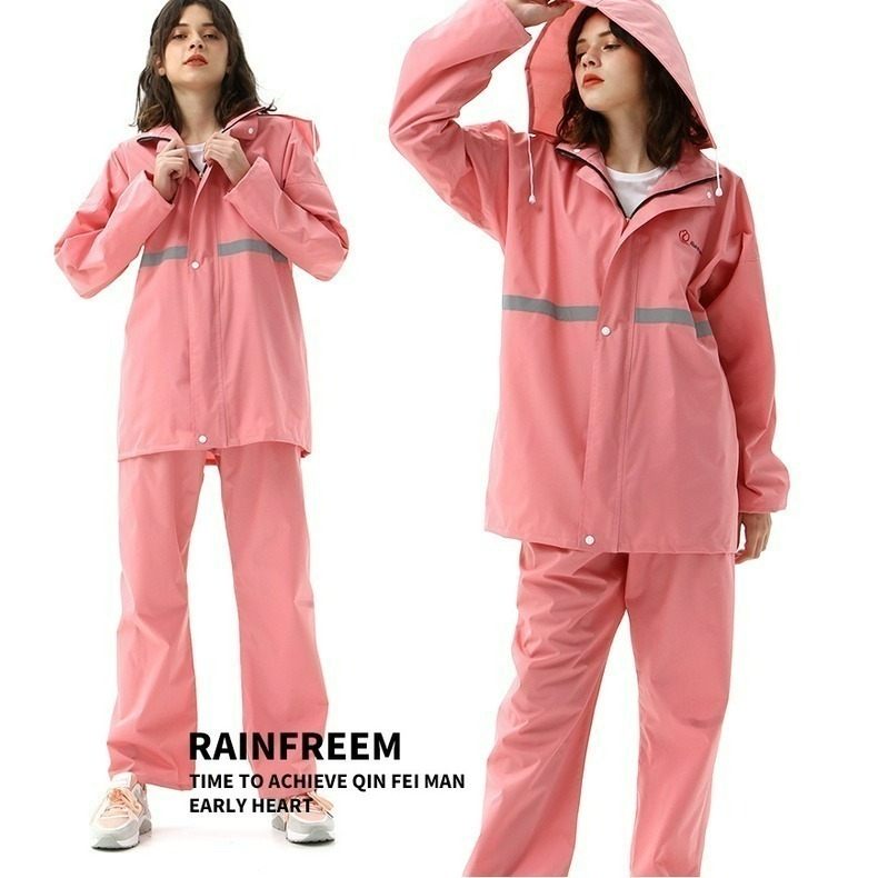 【7-ELEVEN門市團購】【加強版無滲透】雙層加厚 兩件式雨衣 雨衣套裝 雨衣 雨褲 防雨反光機車雨衣 防水防風的-細節圖7