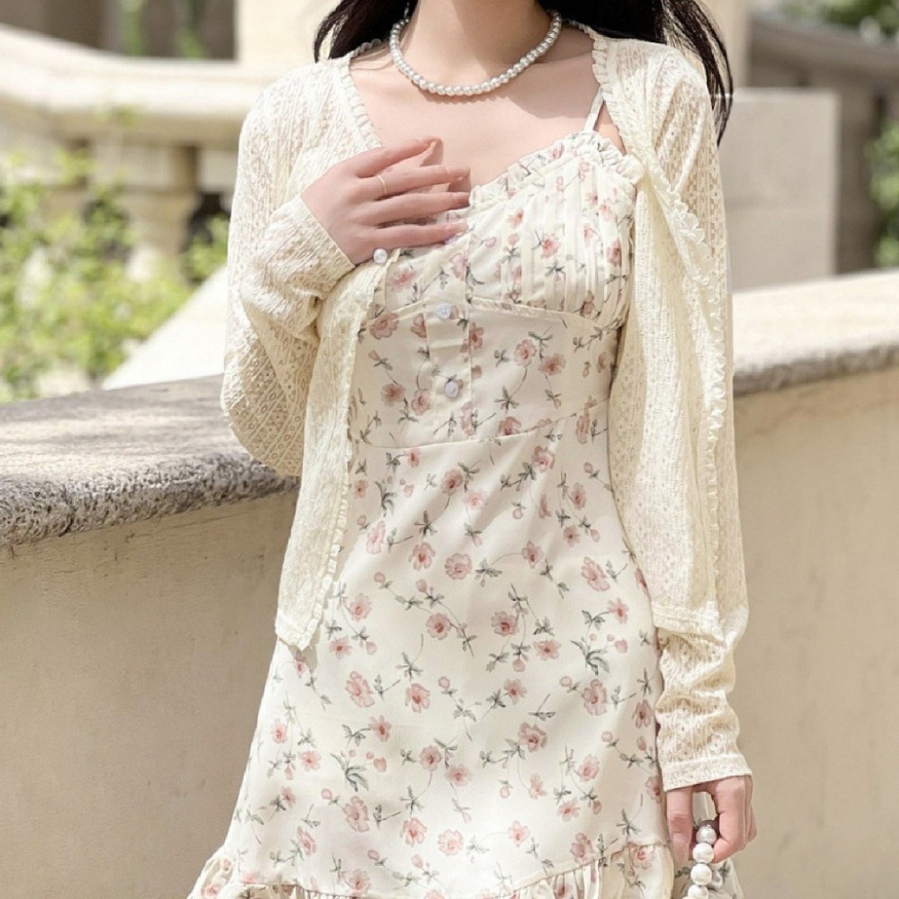 【JDUDS】氣質仙女鈕扣鏤空披肩罩衫 輕薄小外套披肩罩衫 短版小外套-細節圖2