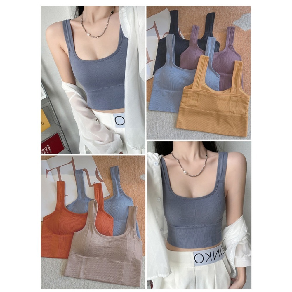 【JDUDS】心機性感大U型美背背心  運動背心 帶胸墊背心 免穿內衣-細節圖2