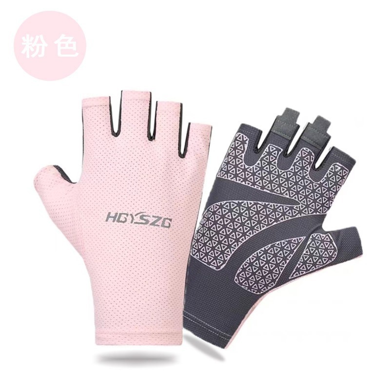 【JDUDS】  冰絲半指手套薄款止滑 反光透氣網孔運動手套 半指手套 手套-細節圖5