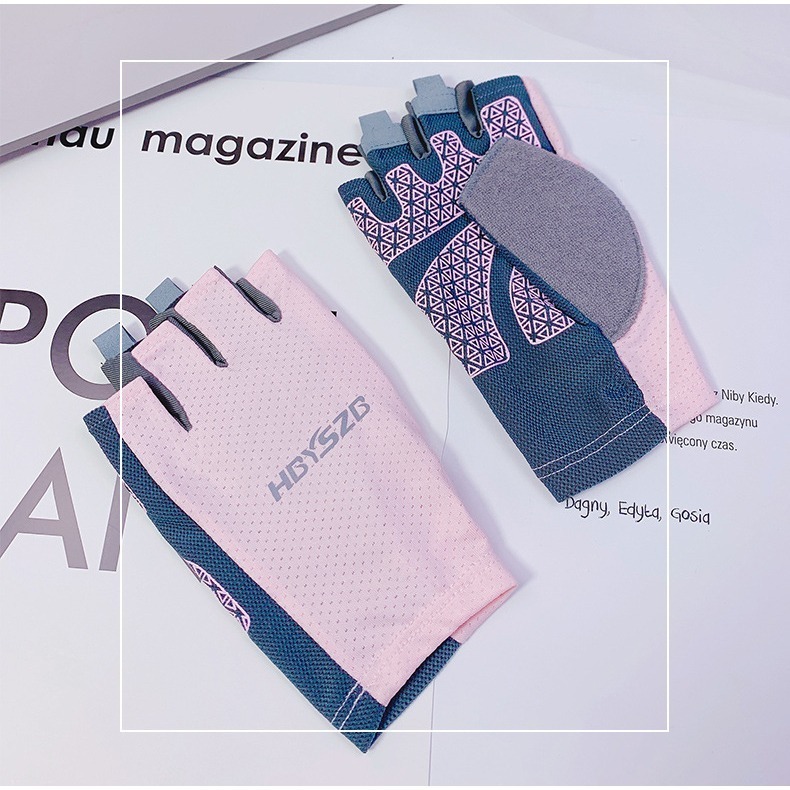 【JDUDS】  冰絲半指手套薄款止滑 反光透氣網孔運動手套 半指手套 手套-細節圖6